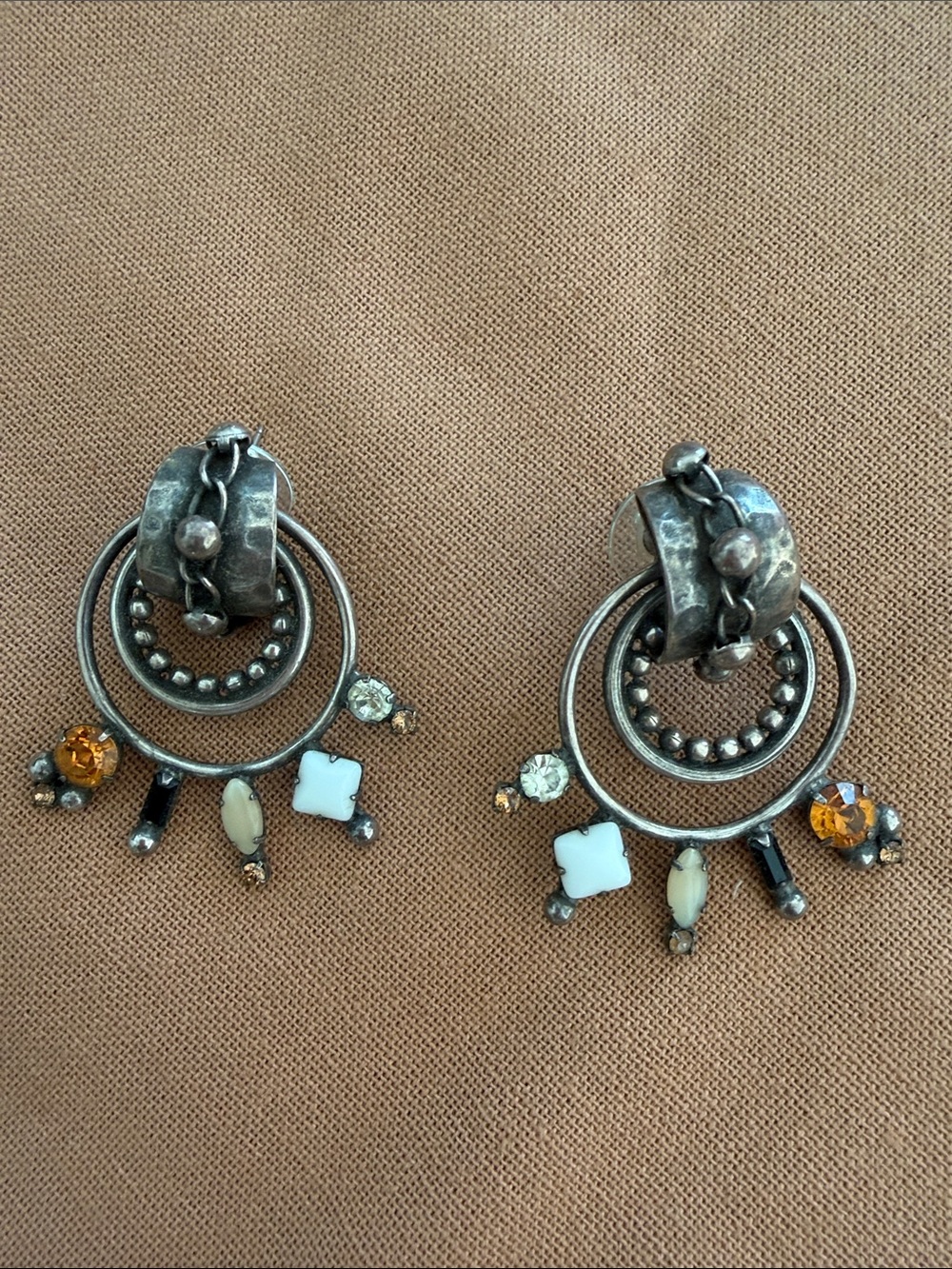 DANNIJO Silver-Tone Hoop Earrings with Swarovski crystals